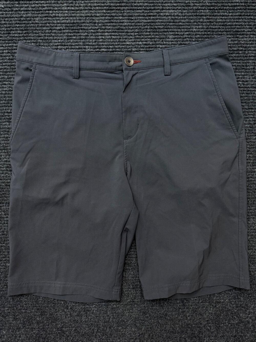 QOR Shorts Men's Sz 36 Gray 5 Pocket Performance Stretch Athletic Hiking Outdoor